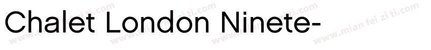 Chalet London Ninete字体转换